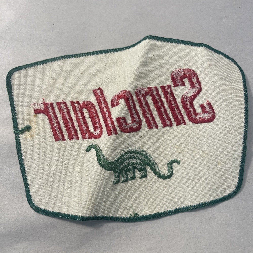Vintage Large Sinclair Oil Gas Dinosaur Embroidered Patch 7" W x 5" T - Picture 4 of 7